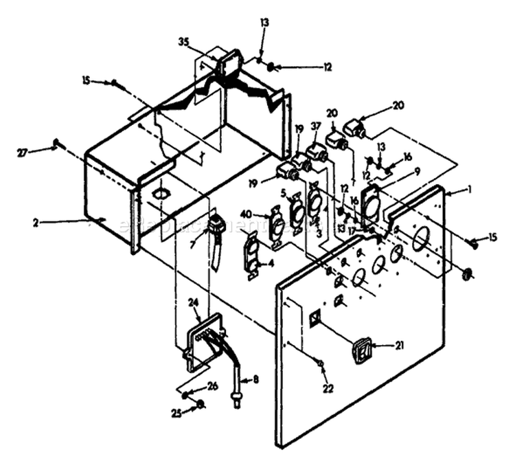 Page B Diagram and Parts List for 9404-1  Briggs and Stratton Generator